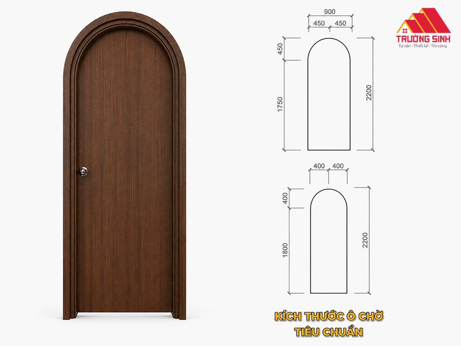 Kích thước cửa nhựa Composite vòm